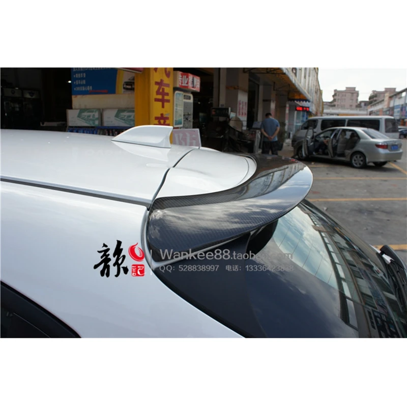 Углеродное волокно внешний задний спойлер задний багажник загрузки декоративное крыло Автомобиль Стайлинг для Mazda 3 Axela хэтчбек