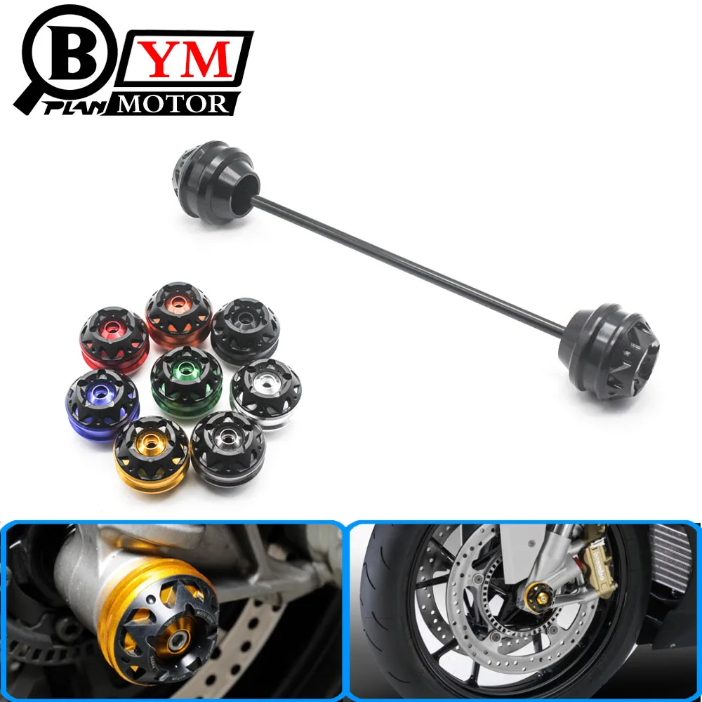 

Blue Motorcycle CNC Aluminum Front & Rear Axle Fork Crash Sliders Wheel For Suzuki B-KING 08-13 GSX-R1000 09-15 GSX-S1000