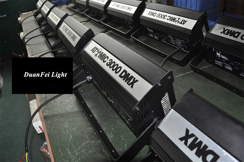 2 шт. атомно-3000 Вт Strobe Light 3000 проблесковым маячком DMX512 стробоскоп со вспышкой для сцены клуб бар