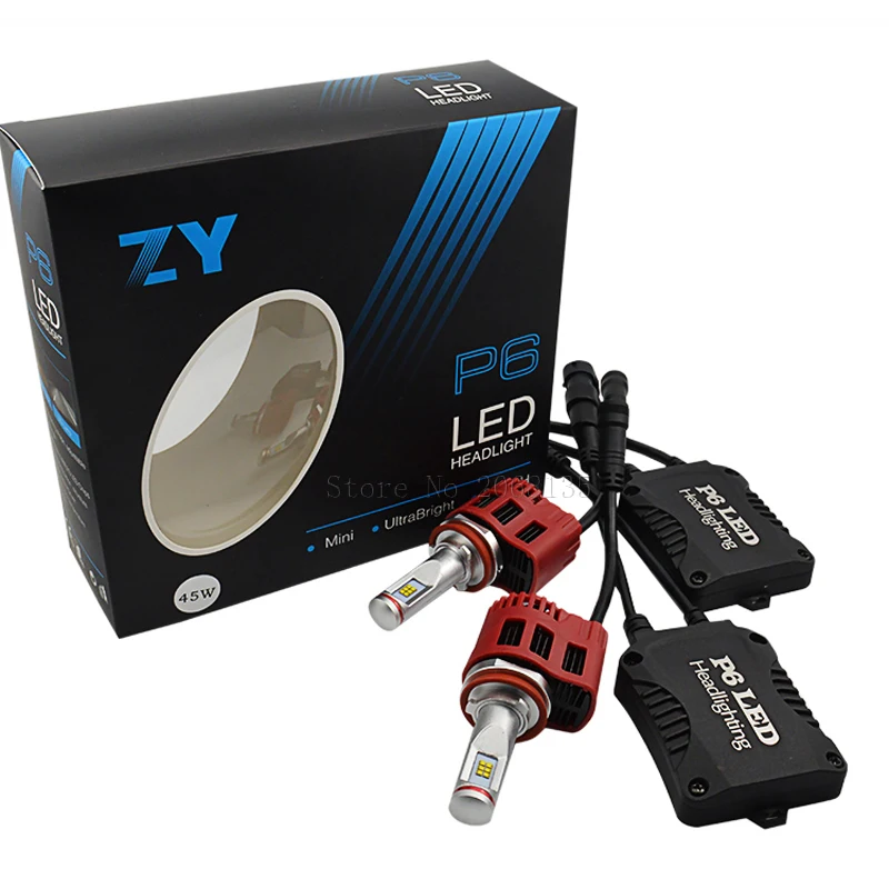 Canbus ballast 2PCS H8 H9 H11 LED headlights 45W 9000LM replace HID