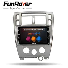 FUNROVER 2 din Мультимедиа gps android 8,0 dvd-плеер автомобиля для hyundai Tucson 2006-2014 Стерео навигация радио рекордер головного устройства