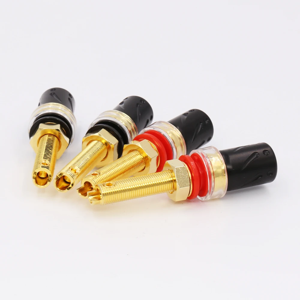 Выборг bp613g чистый Медь 24 К позолоченные клеммы Динамик терминала HiFi Динамик AMP Лонг Binding Post