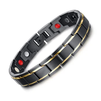 

Therapeutic Energy Healing Bracelet Titanium Steel Magnetic Therapy Bangle Bracelets SDFA88
