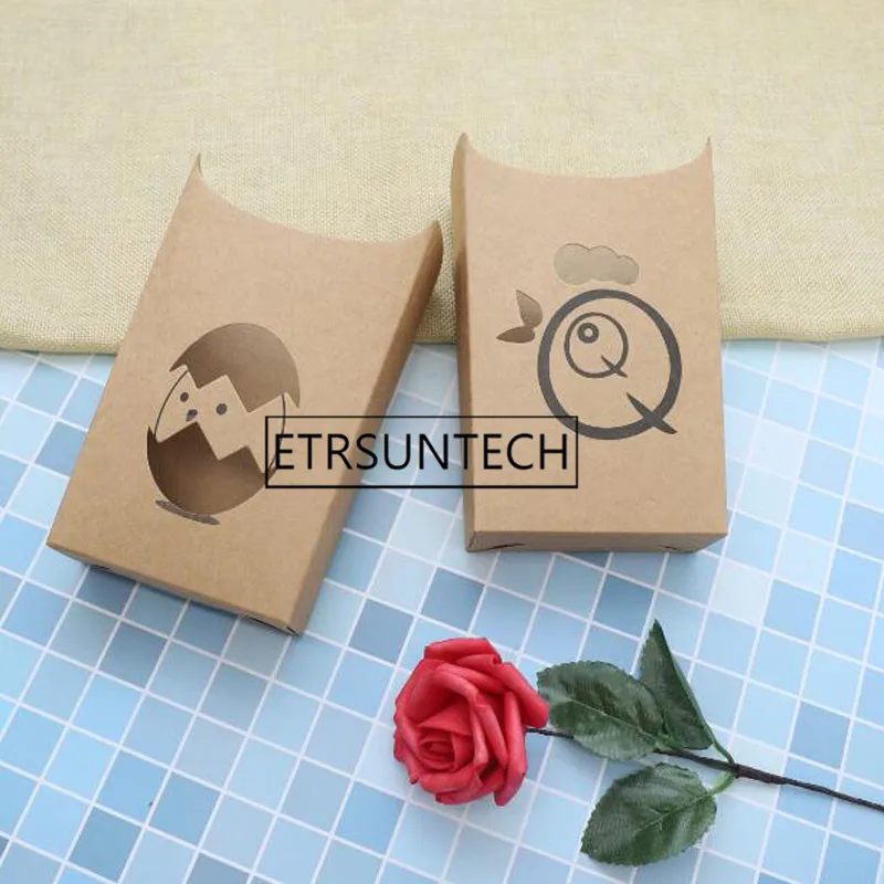 

500pcs Disposable Kraft Paper French Fry Boxes Popcorn Box Egg Puff Waffle Boxes Fast Food Holder Party Supplies