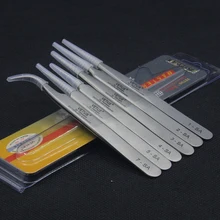 2-3-4-5-7-SA VETUS нержавеющая сталь плоская головка большая круглая головка шпатель штамп вафельные ювелирные изделия пинцет