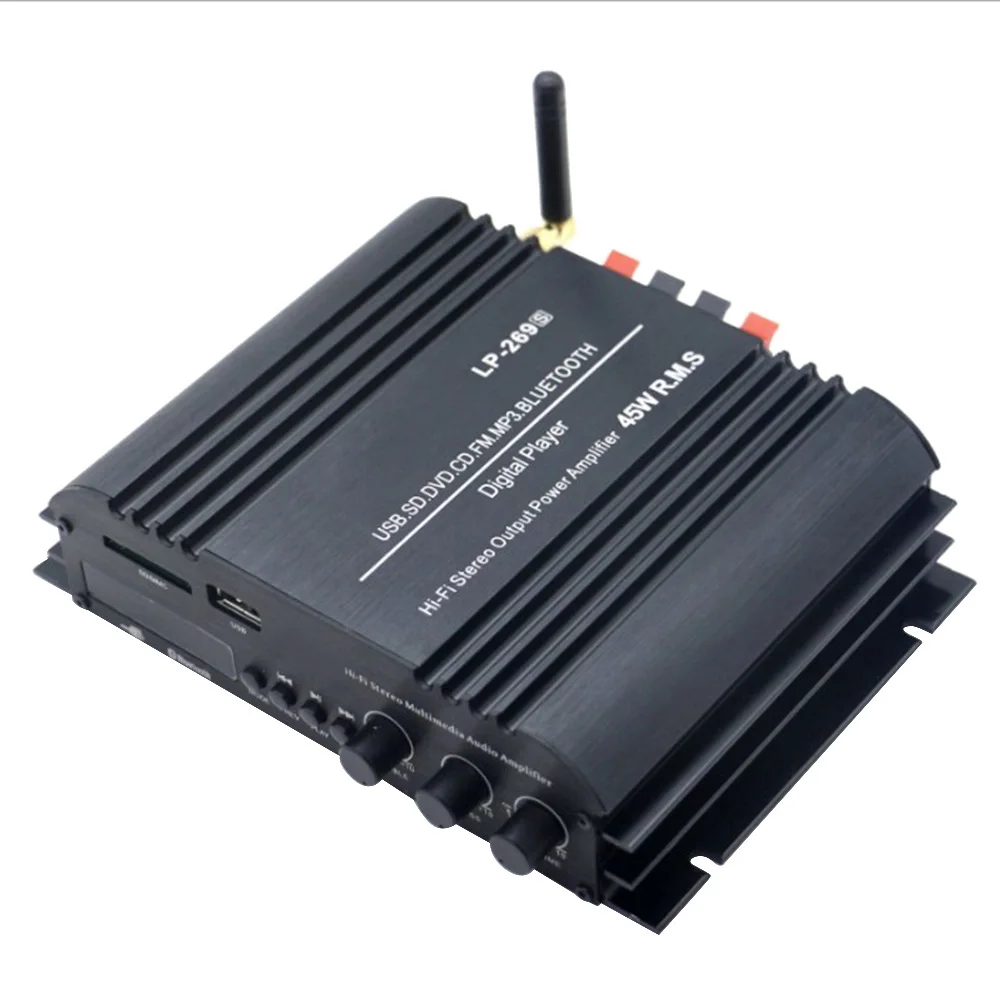 

Lepy LP - 269S HiFi Bluetooth Car Power Amplifier 2-channel Stereo Music Player Audio Support SD USB FM EU PLUG