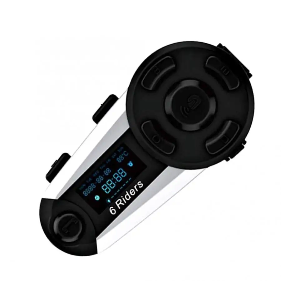 T20S Motorcycle Helmet Bluetooth Interphone Full-duplex Intercom Headset with Display Screen accesorios moto