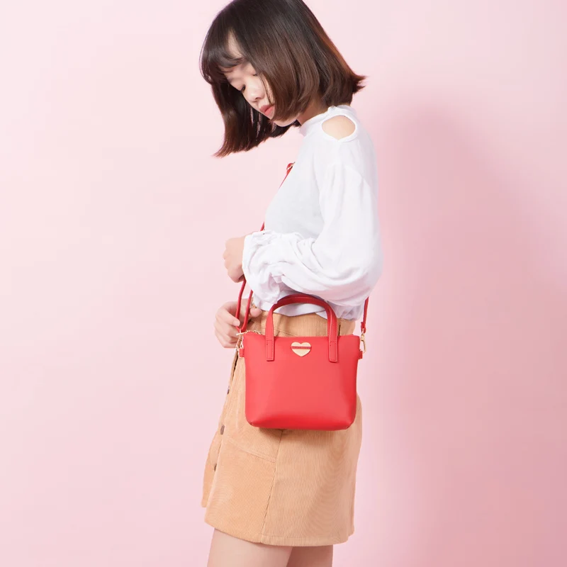 WEICHEN Heart Elements Small Shoulder Bag For Women Leather Women's Crossbody Messenger Bags Ladies Tote Bolsa Female Handbag