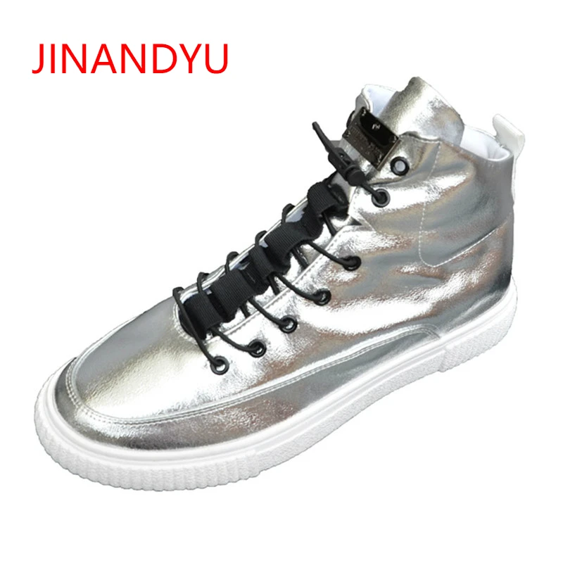 mens silver trainers