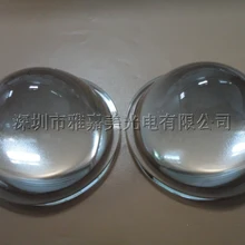 Светодиодный оптический стеклянный объектив диаметром 61 мм, плоско выпуклый светодиодный объектив