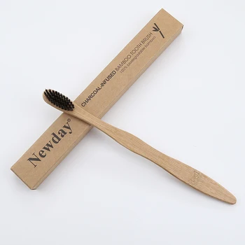 

Eco Friendly cucurbit shape bamboo toothbrush Soft-bristle Tip Charcoal for adults oral care portable LOGO custom toothbrush