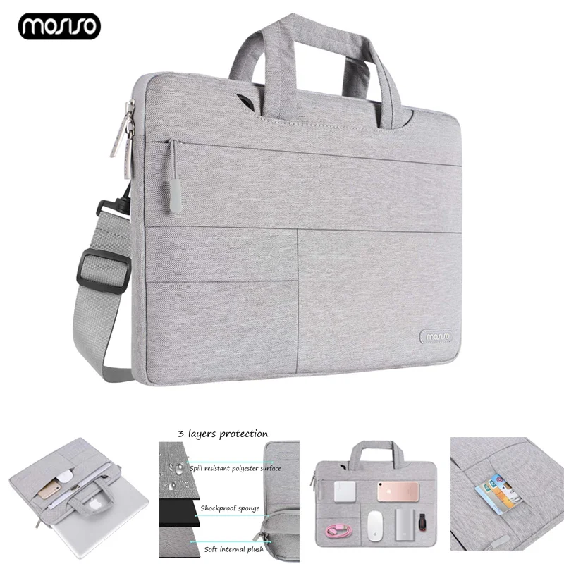 MOSISO Waterproof Laptop Bag Sleeve 13.3 14 15 15.6 Inch Notebook Bag For Macbook Air Pro 13 15 Dell Asus HP Acer Laptop Case