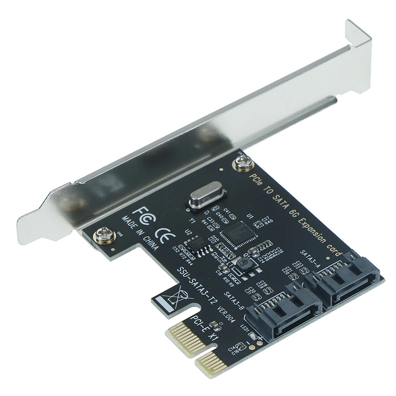 Плата расширения SATA PCI express на 3 0 2 порта плата E III адаптер SATA3 контроллер Лидер