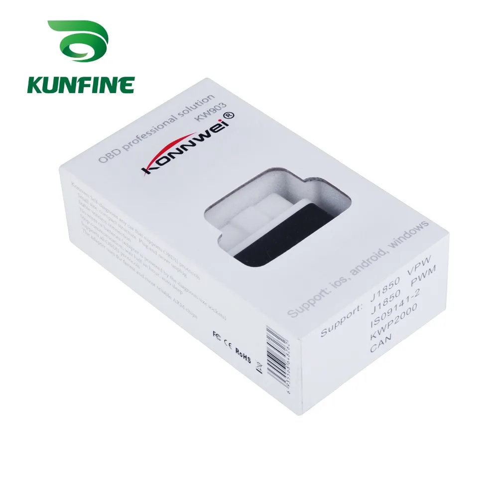 Kunfine автомобильной iCar2 OBD2 ELM327 Икар 2 KW903 Wifi OBD 2 товара сканер инструмент диагностики Интерфейс для IOS iPhone iPad Android