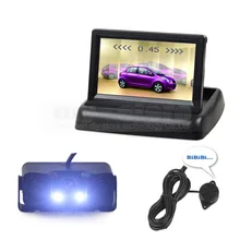 DIYKIT 4.3 Inch Car Reversing Camera Kit Back Up Car Monitor LCD Display Parking Radar Sensor 2 in 1 Car Camera Parking System