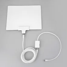 LAN-1040 10ft Cable Digital TV HDTV Aerial With Amplifier Bulit In UL Power Adapter Receive UHF/VHF Signals for HDTV / DTV