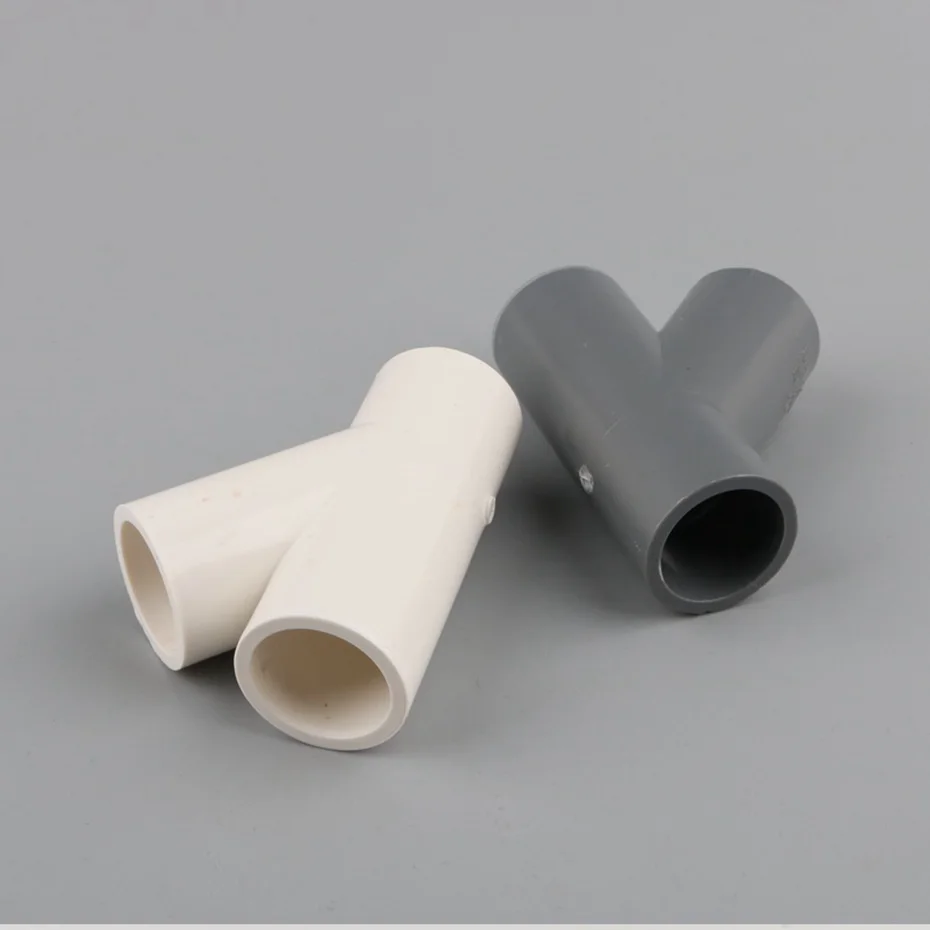 1pc UP-CLOUD 20mm PVC Pipe 3 Way connector Garden Irrigation Y type 1/2 inch Water Pipe Adapter Fish Tank Joint Farm Hose Parts