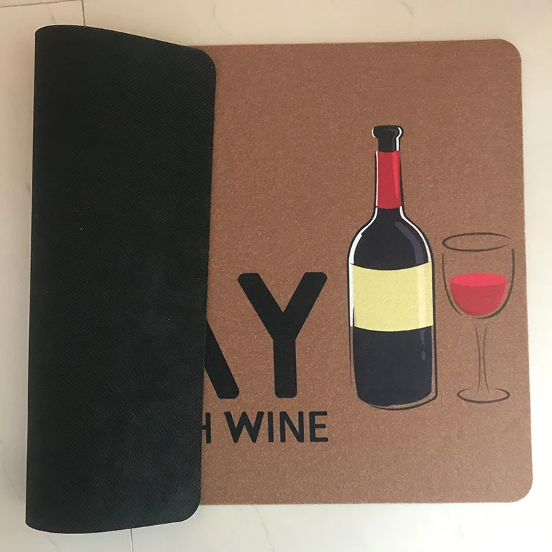 Doormat Entrance Floor Mat Funny Door Mat Go Away, Come Back With Wine Designed Non-slip Doormat