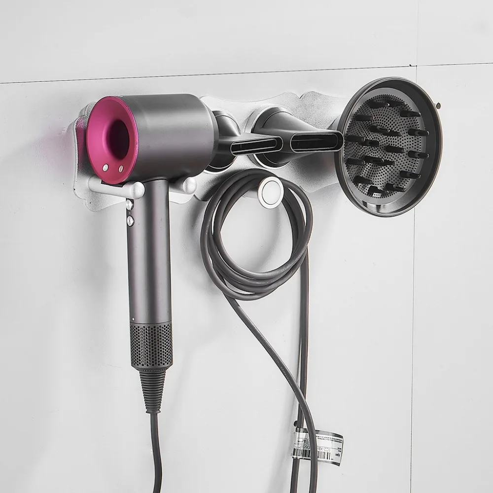 Kemei металлический держатель для фен настенный стеллаж для ванной комнаты полка для Dyson Supersonic фен для волос