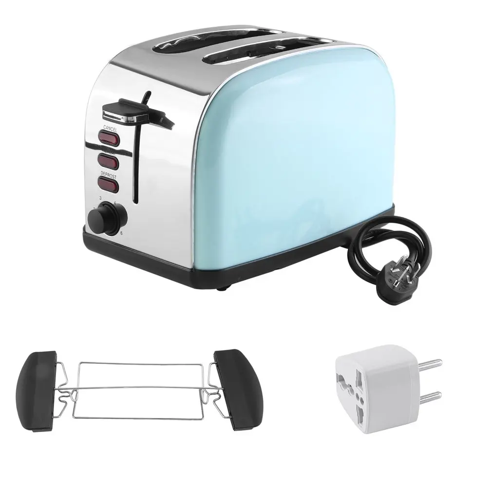 

Home Automatic Toaster Integrated Bun Warmer Sandwich Toast Bread Slices 2 Slots Breakfast Making Machine EU Plug