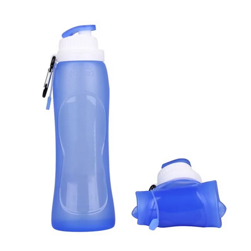 500 мл обновление Складная Силиконовая бутылка для воды гибкая складываемая бутылки для воды; отдых Спорт Кемпинг бег U0025