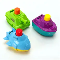 3 шт./компл. маленьких Игрушки для ванной распыления воды Игрушки для ванной S ABS лодка/танк модели Классические игрушки для детей обучения