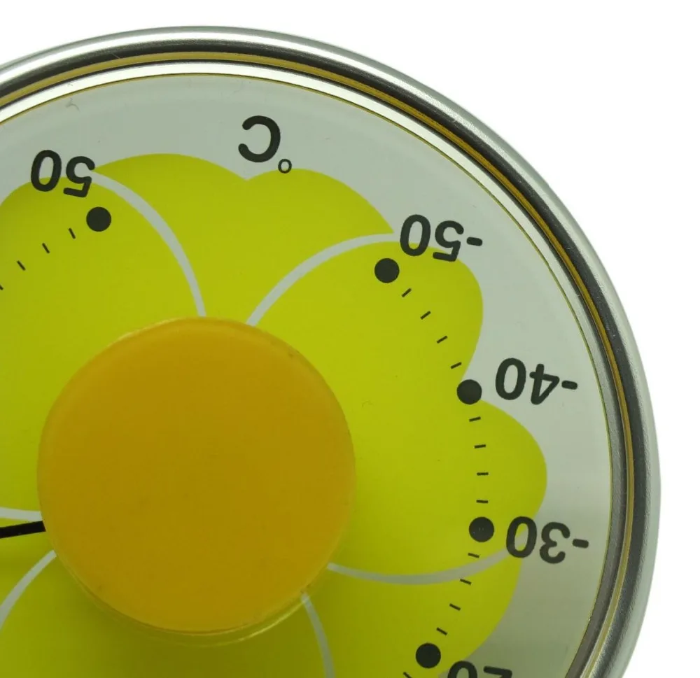 Круглый дизайн палка-на водонепроницаемый алюминиевый чехол наружный Оконный термометр