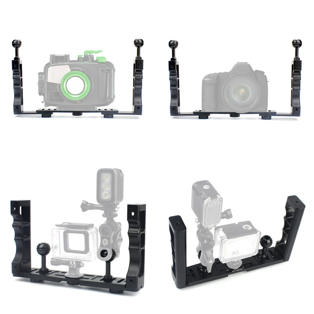 Diving Light Stabilizer for GoPro Hero 6 5 4 3+ 3 Underwater Sports Camera Photo Video Rig Hand Grip Support Kit with Ball Head
