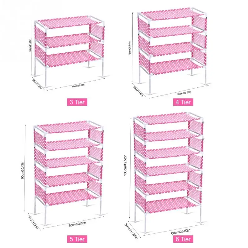 3/4/5/6 تيير سهلة الجمعية حذاء رف الأحذية تخزين الرف مجلس الوزراء الفضاء توفير المنظم