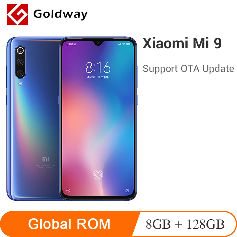 

Global ROM Xiaomi Mi 9 8GB RAM 128GB ROM Mobile Phone Mi9 Snapdragon 855 Octa Core 48MP Triple Camera 6.39" AMOLED Full Scree