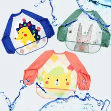 Детские платья для еды, нагрудник, водонепроницаемый нагрудник, детские принадлежности для еды, детские слюнявчики