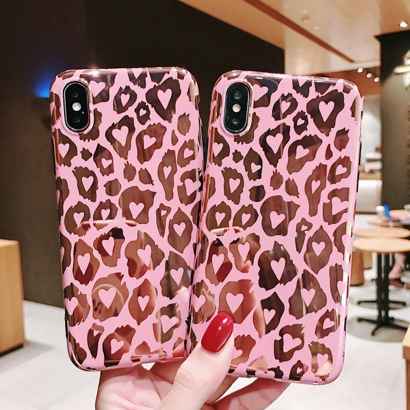 Luxury Leopard Print Phone Cases For iphone X XS Max XR Case Fashion Glossy Soft silicone Cover For iphone 8 7 6S 6 plus Capa Luxury Leopard Print Phone Cases For iphone X XS Max XR Case Fashion Glossy Soft silicone Cover For iphone 8 7 6S 6 plus Capa