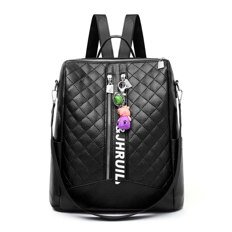 

NUOYUFAN Backpack female 2018 new wild tide backpack bag soft leather casual fashion travel large capacity bag free shipping
