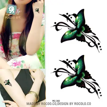 

Body Art waterproof temporary tattoos for men and women 3d simple butterfly design small arm tattoo sticker wholesale RC2302