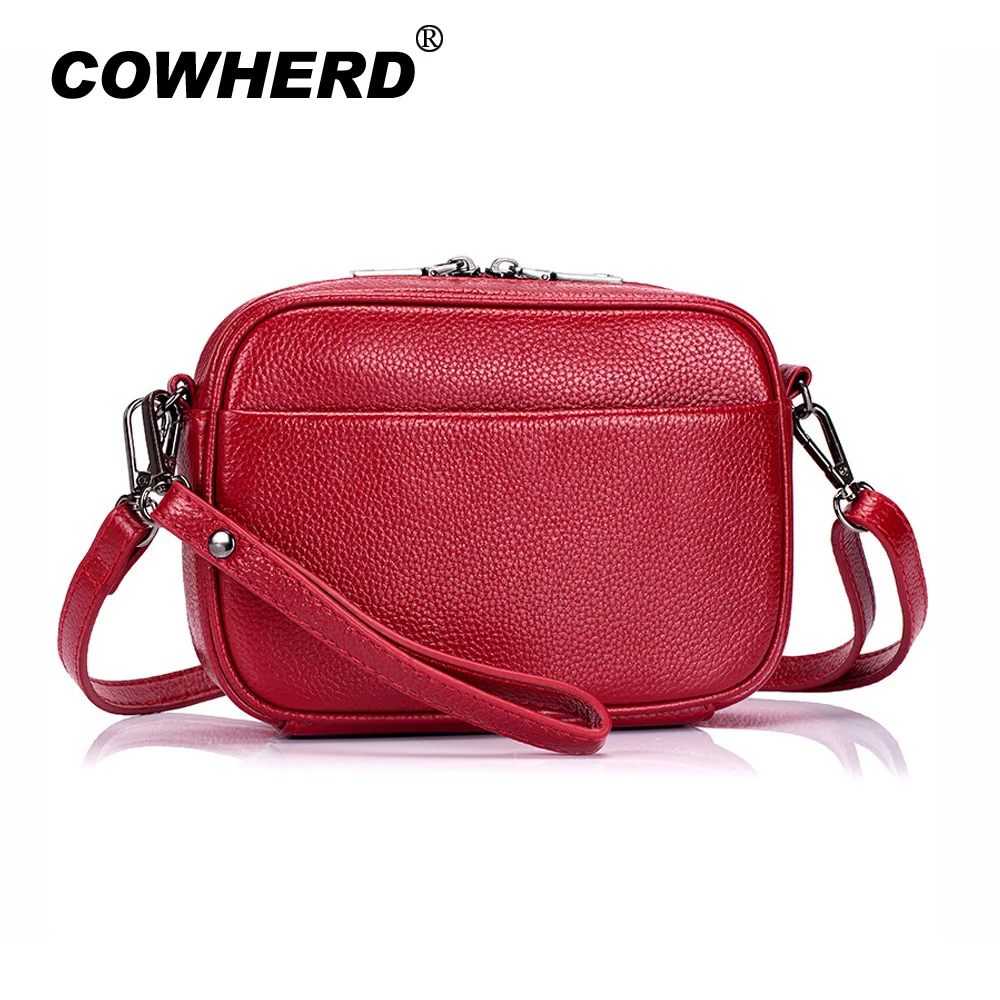 Top layer Genuine Cow Leather Handbag Female Crossbody Flap Bag Brand