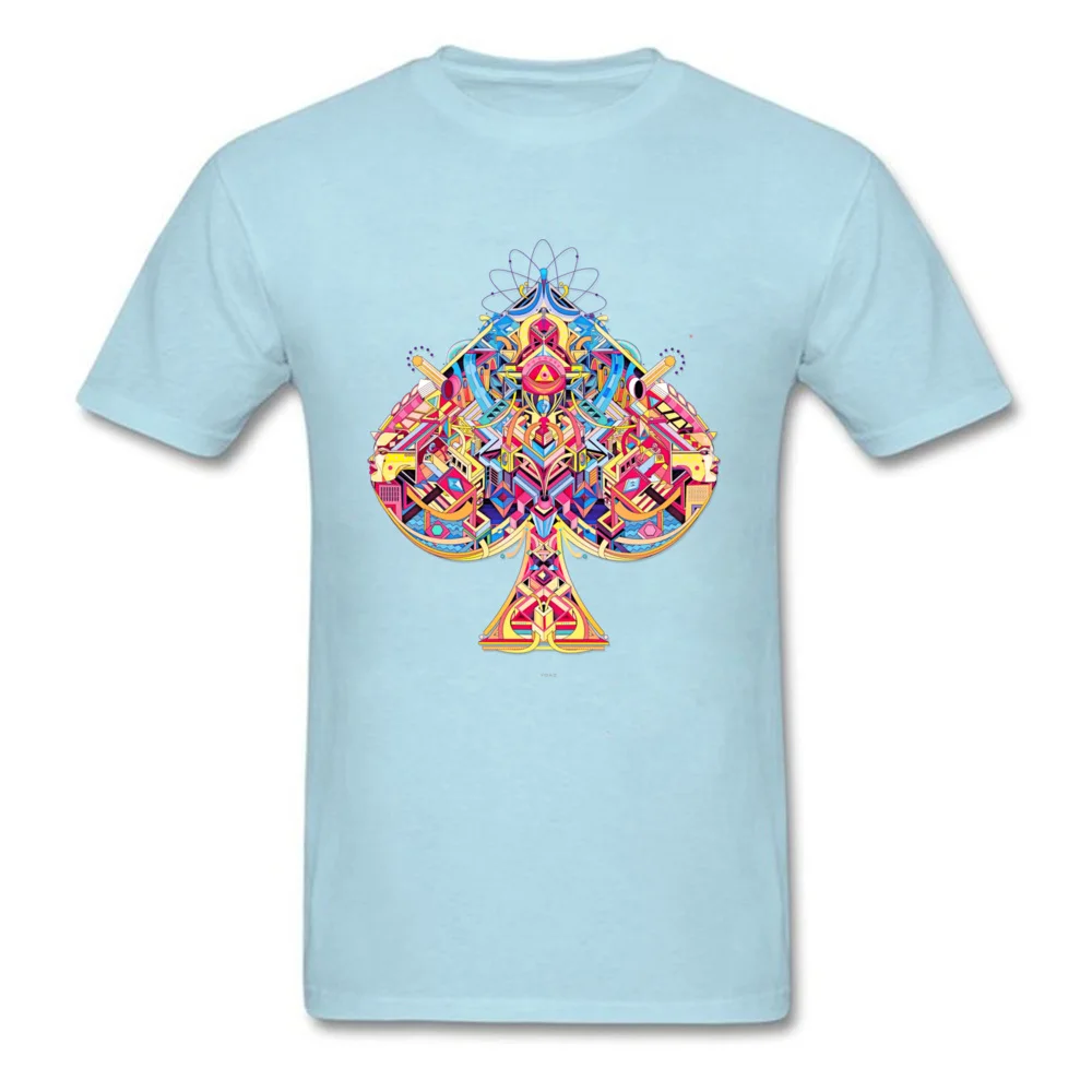 card Pure Cotton Casual T Shirt Prevalent Short Sleeve Mens T Shirts Printed Lovers Day Tops T Shirt Round Collar card light