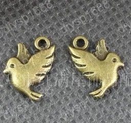 

Fashion Jewelry Findings Accessories charm pendant alloy bead Antique Bronze 13*14MM bird shape 200PCS JJA2178