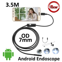 7mm 3.5M Android Phone USB Endoscope Camera OTG IP67 Waterproof Pipe Inspection Camera 720P Android USB Borescope 6LED Camera