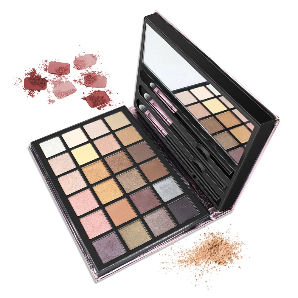 24 Colors Shimmer Matte Eyeshadow Eye Shadow Palette Cosmetic Brush