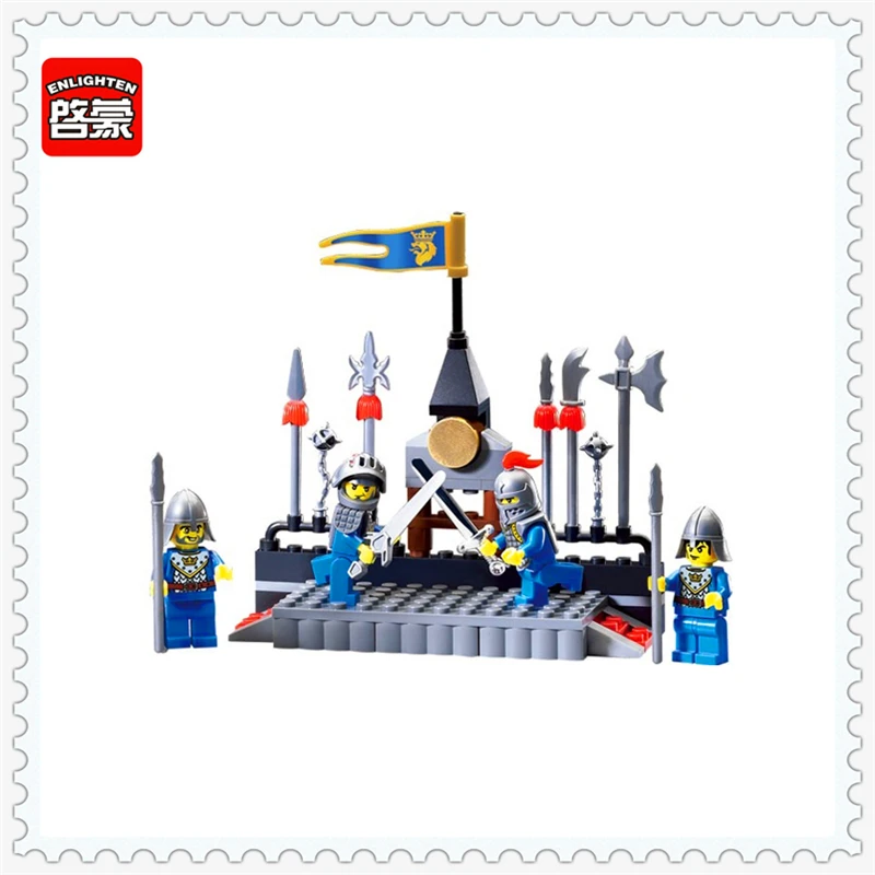 

88Pcs Knights Castle Drill Ground Model Building Block Toys ENLIGHTEN 1014 Educational Figure Gift For Children Compatible Legoe