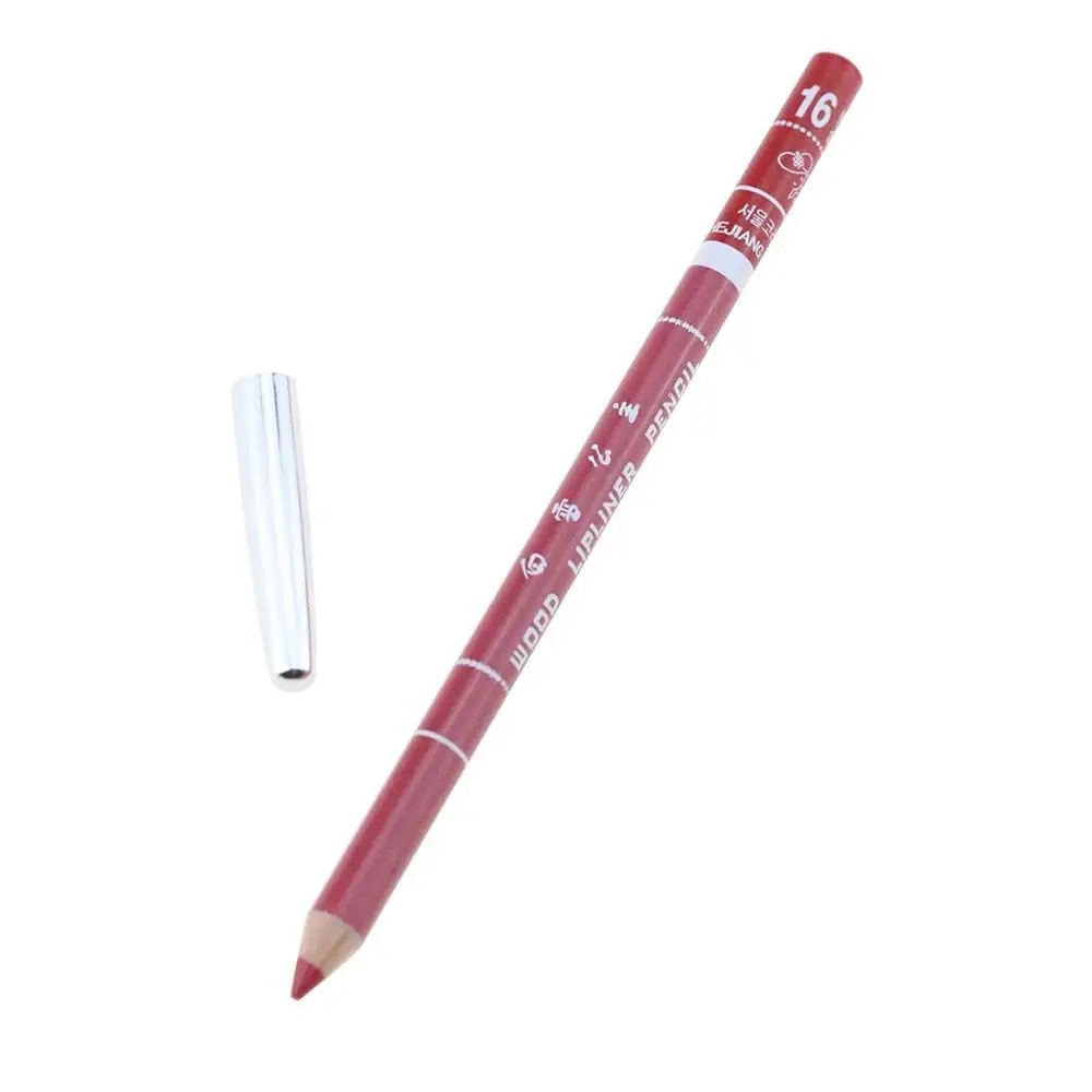 1 шт. Косметический профессиональный Водостойкий карандаш для губ Мягкий карандаш для макияжа - Цвет: 16