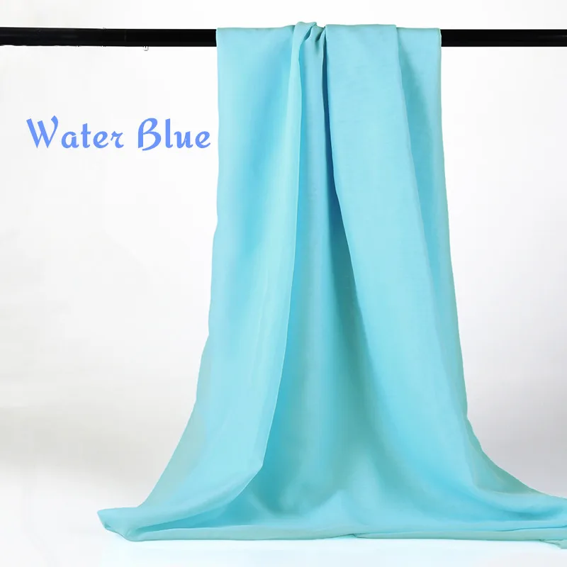 1 метр, 12 цветов, летняя одежда для снега, ткань, драп, саронг, материал одежды, подкладка, черная, белая, газовая юбка, подкладка, ткань - Цвет: Water Blue