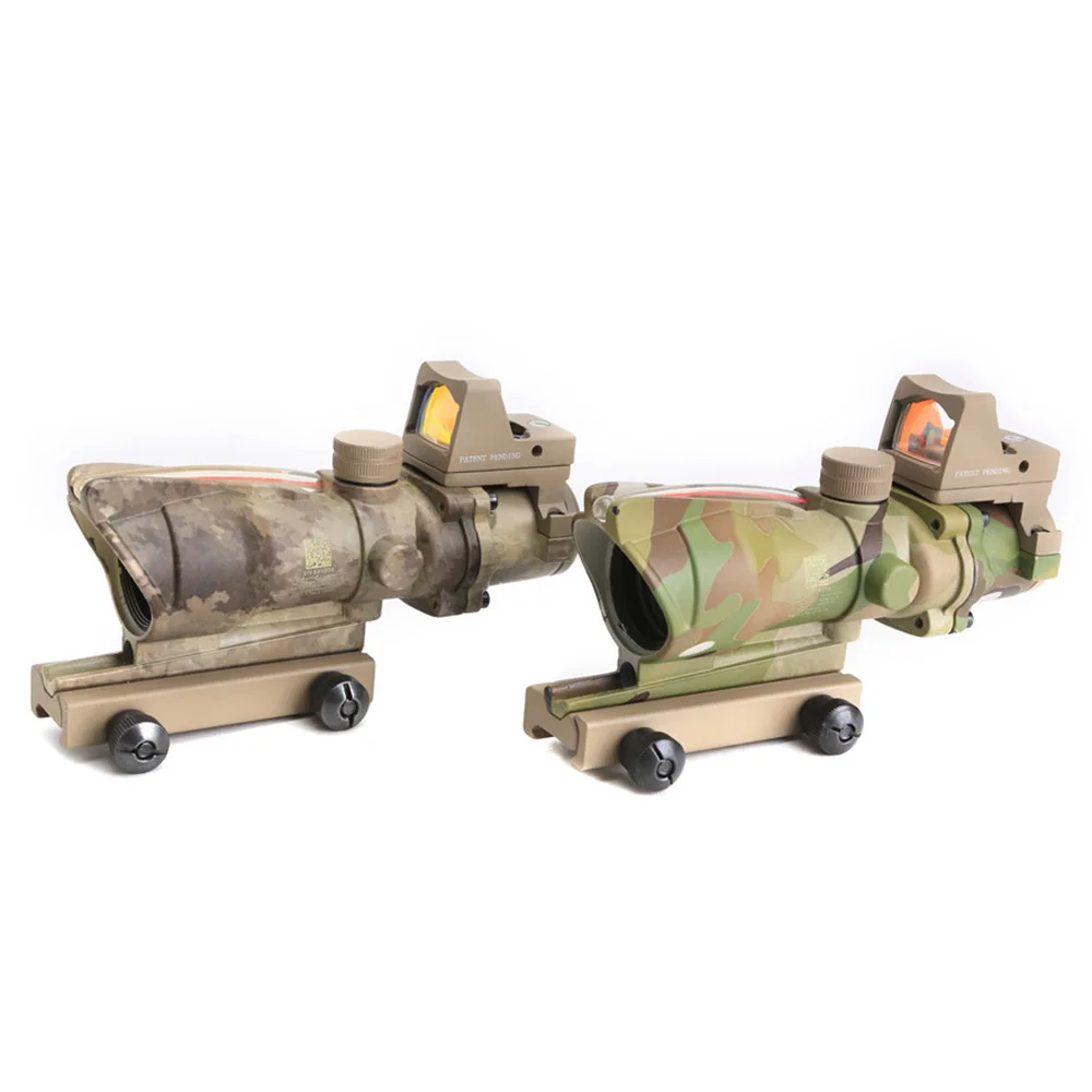 

Hunting Riflescope ACOG 4x32 Red Fiber Illuminated With RMR Red Dot (AT/CP)