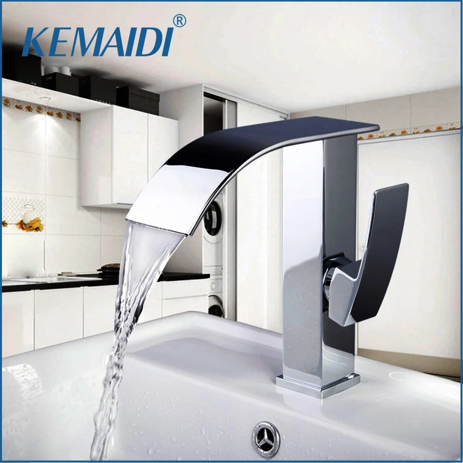 

KEMAIDI Good Quality Solid Brass High Quality Mixer Big Spout Vessel Torneira Banheiro Bathroom Sink Tap Basin Faucet