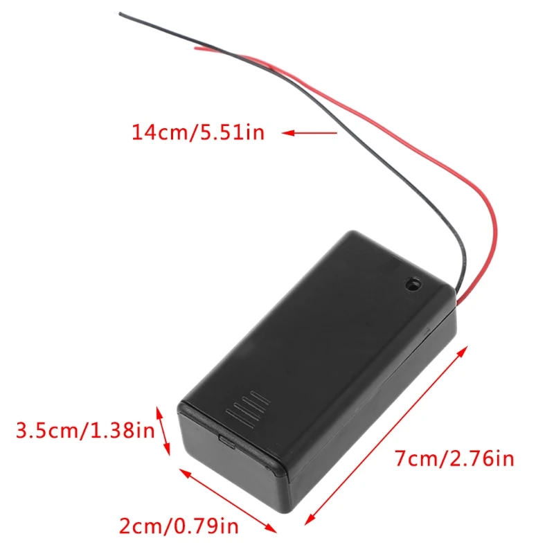 Новый DIY 9V держатель батареи коробка контейнер для хранения с кабелем вкл/выкл