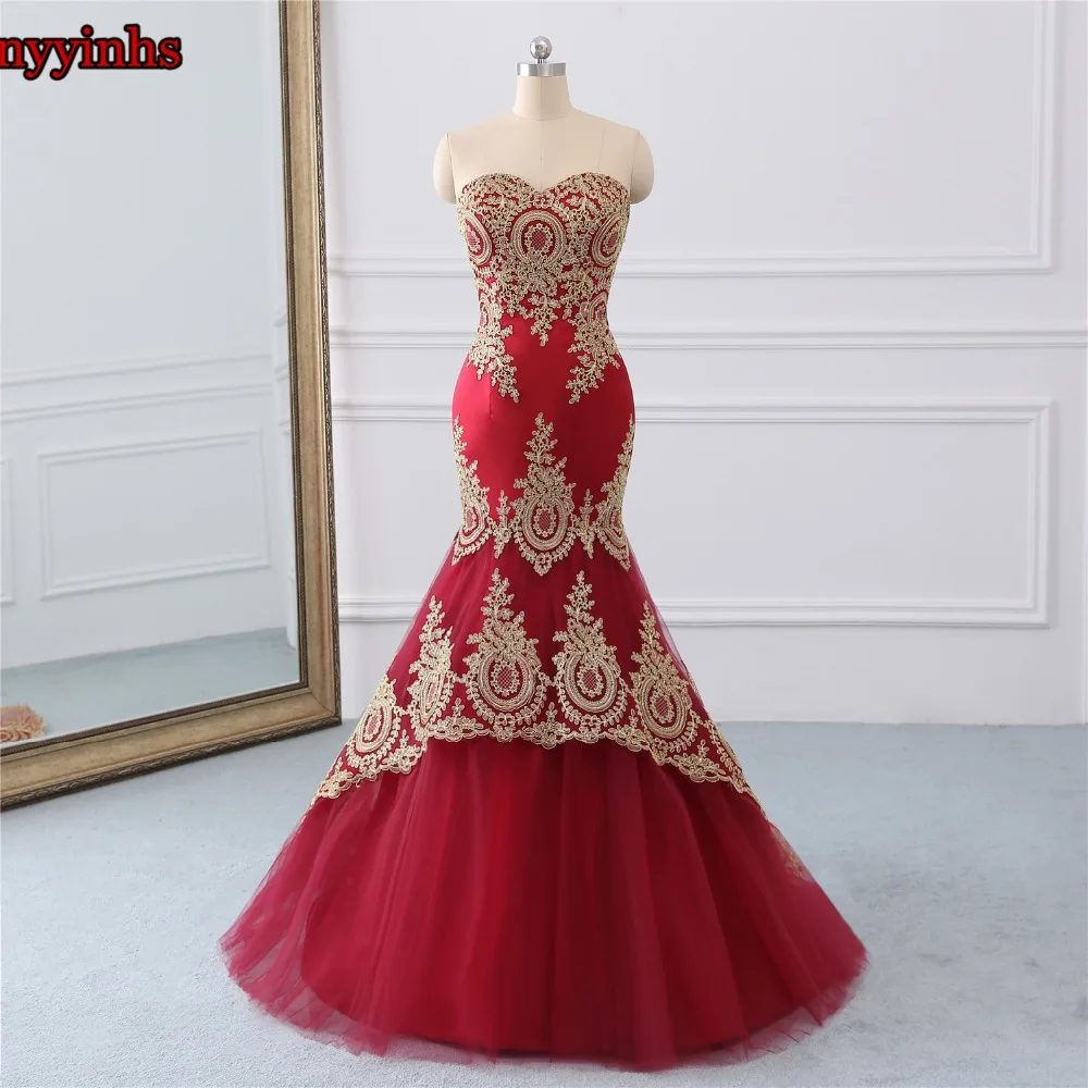 

Yinyyinhs Robe de Soiree Longue Embroidery Real Kaftan Dubai Mermaid Evening Dresses Formal Evening Gowns China Vestido Longo