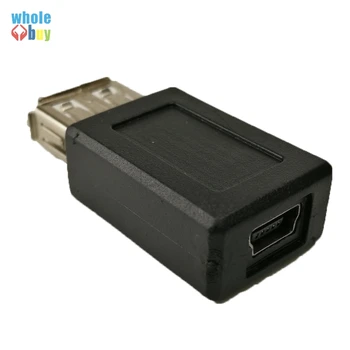 

300pcs/lot USB 2.0 Type A Female To B Mini 5Pins Female Connector Converter Adapter Wholesale