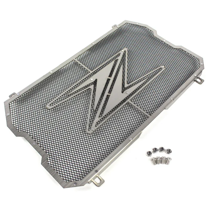 Green Radiator Grille Cover Guard Stainless Steel Protection Protector For Kawasaki Z900 Z 900 Motorcycle Accessories - Цвет: Black