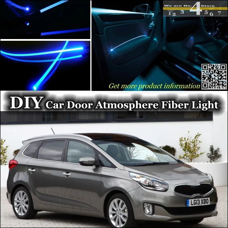 Для KIA Carens Rondo 7 Naza Citra внутренний окружающий свет тюнинг атмосферное волокно оптическое освещение панели двери освещение ремонт