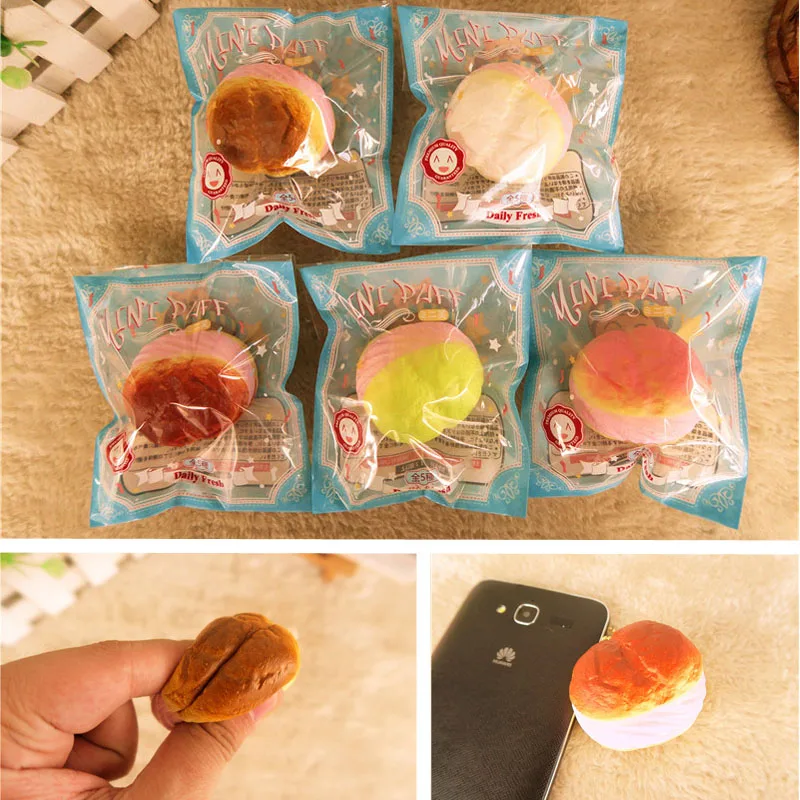 

Kuutti Squishy NEW Kawaii Mini Puff Sctented Squishy Slow Rising Cream Food Squishies Original Packing Cute Soft Phone Straps